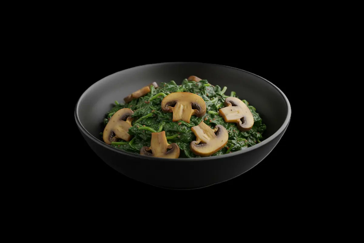 Saag and Mushroom Bhajee